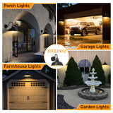 XIFEINIU 12.4" Dome Gooseneck Barn Light, Outdoor Anti-Rust&Waterproof Farmhouse Wall Sconce, Outdoor Wall Lanterns for Porch/Patio, E26 Base 100W Max(Black 1-Pack Motion Sensor Outdoor Lights)