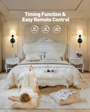 FAINSLIGO 10000mAh Battery Operated Wall Sconce Set of 2,Rechargeable Wall Sconces set of Two,Vintage Black Sconces Wall Decor,Wireless Wall Lamp,Cordless Wall Lights for Living Room Bedroom