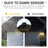 XIFEINIU 12.4" Dome Gooseneck Barn Light, Outdoor Anti-Rust&Waterproof Farmhouse Wall Sconce, Outdoor Wall Lanterns for Porch/Patio, E26 Base 100W Max(Black 2-Pack Dusk to Dawn Outdoor Lighting)