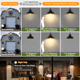 XIFEINIU 14.5" Dome Gooseneck Barn Light, Outdoor Anti-Rust&Waterproof Farmhouse Wall Sconce, Outdoor Wall Lanterns for Porch/Patio, E26 Base 100W Max(Black 2-Pack Motion Sensor Outdoor Lights)