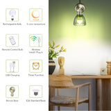 Battery Operated Wall Sconce with Remote Bulb, Plug-in or Hardwired, Rechargeable 3-Color Temperature Bulb (3000K/4000K/6500K), Vintage Green Glass Shade for Bedroom, Living Room(Oval 1-Pack)