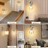 Battery Operated Wall Sconce with Remote Bulb, Plug-in or Hardwired, Rechargeable 3-Color Temperature Bulb (3000K/4000K/6500K), Vintage Amber Glass Shade for Bedroom, Living Room(Bowl 1-Pack)