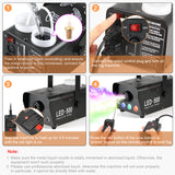 Halloween LED Fog Machine, 500W Portable Smoke Machine for Parties with Wireless and Wired Remote Control, Suitable for Wedding, Halloween, Parties and Stage Effect