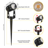 XIFEINIU Low Voltage Landscape Lights, 12V Outdoor LED Landscape Spotlights with IP65 Waterproof, 68.9ft Warm White Metal Landscape Lighting for Garden Yard Patio Walkway, 6 Pack (Extendable Up to 10 Lights)