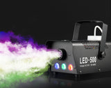 Halloween LED Fog Machine, 500W Portable Smoke Machine for Parties with Wireless and Wired Remote Control, Suitable for Wedding, Halloween, Parties and Stage Effect
