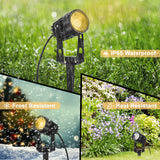 XIFEINIU Low Voltage Landscape Lights, 12V Outdoor LED Landscape Spotlights with IP65 Waterproof, 68.9ft Warm White Metal Landscape Lighting for Garden Yard Patio Walkway, 6 Pack (Extendable Up to 10 Lights)