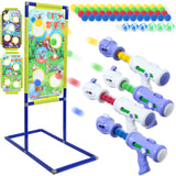 XIFEINIU Shooting Game Toy for Kids, 4 Pack Shooting Guns with 2 Shooting Target and 52 Foam Bullets, Target Shooting Games Foam Ball Outdoor Toys for Boys Girls Christmas Birthday Gift