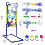 XIFEINIU Shooting Game Toy for Kids, 4 Pack Shooting Guns with 2 Shooting Target and 52 Foam Bullets, Target Shooting Games Foam Ball Outdoor Toys for Boys Girls Christmas Birthday Gift